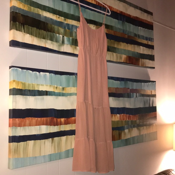 Joie Silk Spaghetti Strap Maxi Dress Small Pink - Picture 3 of 8